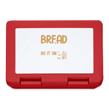 Brotbacken Geschenk Bäckerei Zitat Bäcker - Brotdose - Rot - Vorne
