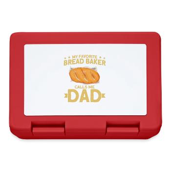 Bread Baking Gift Bakery Quote Baker - Lunchbox - red - Front