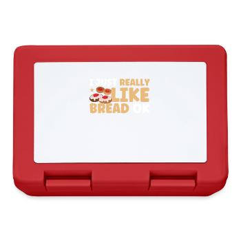 Bread Baking Gift Bakery Quote Baker - Lunchbox - red - Front