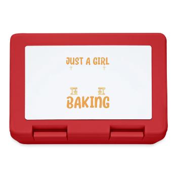 Brotbacken Geschenk Bäckerei Zitat Bäcker - Brotdose - Rot - Vorne