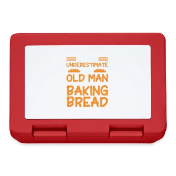 Bread Baking Gift Bakery Quote Baker - Lunchbox - red - Front