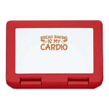 Bread Baking Gift Bakery Quote Baker - Lunchbox - red - Front
