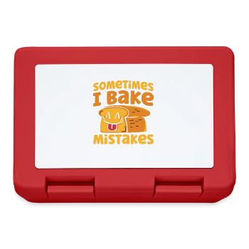 Bread Baking Gift Bakery Quote Baker - Lunchbox - red - Front