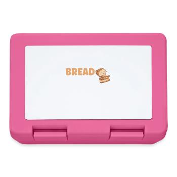 Bread Baking Gift Bakery Quote Baker - Lunchbox - pink - Front