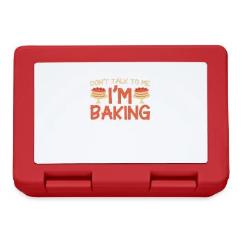 Bread Baking Gift Bakery Quote Baker - Lunchbox - red - Front