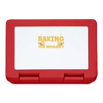 Bread Baking Gift Bakery Quote Baker - Lunchbox - red - Front
