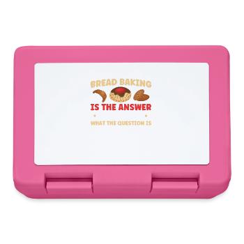 Bread Baking Gift Bakery Quote Baker - Lunchbox - pink - Front