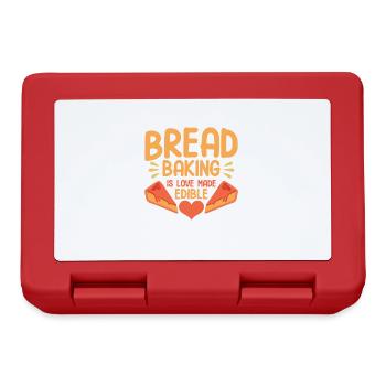 Bread Baking Gift Bakery Quote Baker - Lunchbox - red - Front