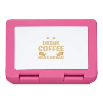 Bread Baking Gift Bakery Quote Baker - Lunchbox - pink - Front