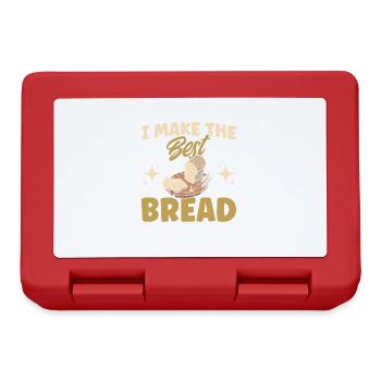 Bread Baking Gift Bakery Quote Baker - Lunchbox - red - Front