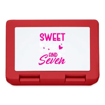 Sweet Sassy And Seven 7th birthday 7 years old - Lunchbox - red - Front