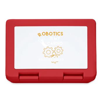 Robotics as Cardio Mechanic Engineer Cute Robot - Lunchbox - red - Front