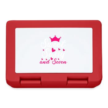 Sweet Sassy And Seven 7th birthday 7 years old - Lunchbox - red - Front
