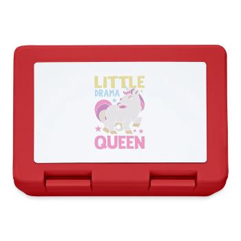 Little Drama Queen Einhorn Zicke Spruch - Brotdose - Rot - Vorne