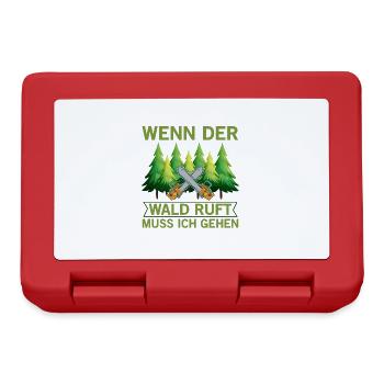 Wenn Der Wald Ruft Muss Ich Gehen Natur Wandern - Brotdose - Rot - Vorne