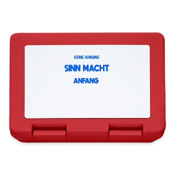 Keine Ahnung Ob Das Was Du Tust Sinn Macht - Brotdose - Rot - Vorne