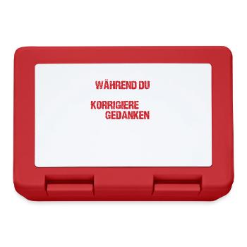 Während Du Sprichst Korrigiere Ich Deine Grammatik - Brotdose - Rot - Vorne