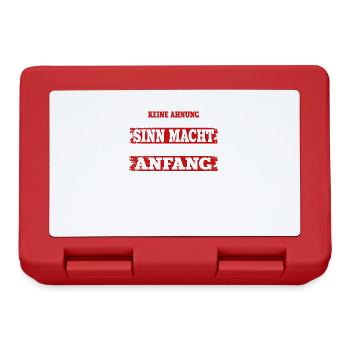 Keine Ahnung Ob Das Was Du Machst Sinn Macht - Brotdose - Rot - Vorne