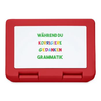 Während Du Sprichst Korrigiere Ich Deine - Brotdose - Rot - Vorne