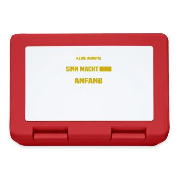 Sarkastische Sprüche für die Arbeit - Brotdose - Rot - Vorne