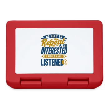 Black Humor Sarcasm Irony Gift - Lunchbox - red - Front