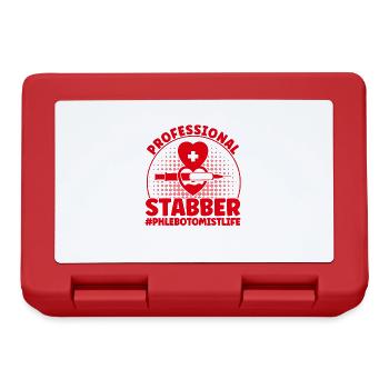 Phlebotomy Laboratory Phlebotomist Tech Blood Sampling - Lunchbox - red - Front