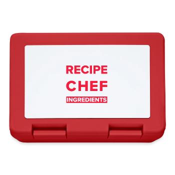 Chef Citation Cadeau Drôle Chef - Boîte à goûter - rouge - Devant