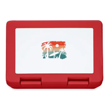 Surf Sport Surfbrett Ozean Sonnenschein Surfer - Brotdose - Rot - Vorne