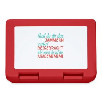 Hast Du Dir Das Jammern Selbst Beigebracht - Brotdose - Rot - Vorne