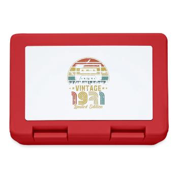 Cassette vintage 1971 - Boîte à goûter - rouge - Devant