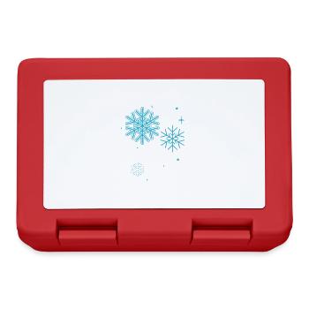 Floçons de neige, saison d'hiver, vacances - Boîte à goûter - rouge - Devant