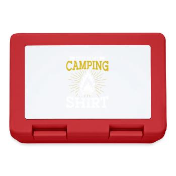 Camping Geschenk Lustiger Spruch für Camper - Brotdose - Rot - Vorne
