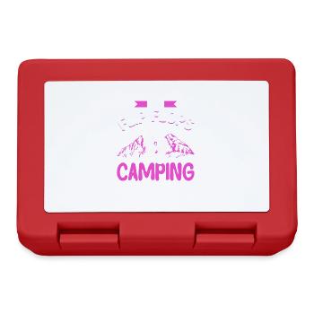 Camping Geschenk Lustiger Spruch für Camper - Brotdose - Rot - Vorne