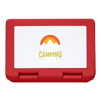 Camping Geschenk Lustiger Spruch für Camper - Brotdose - Rot - Vorne