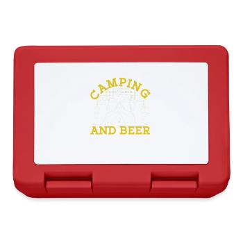 Camping Gift Drôle de dicton pour les campeurs - Boîte à goûter - rouge - Devant