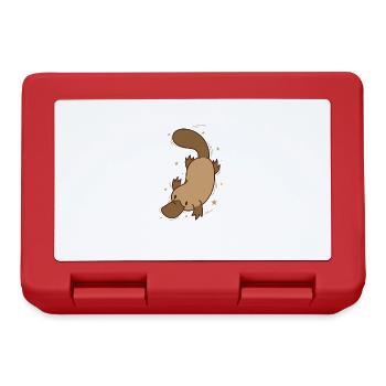 Platypus diving Australia - Lunchbox - red - Front