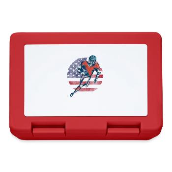 Football Américain Rétro Vintage Drapeau des États-Unis - Boîte à goûter - rouge - Devant