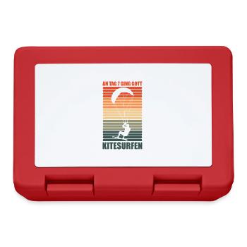Le jour 7, Dieu est allé kitesurf drôle - Boîte à goûter - rouge - Devant