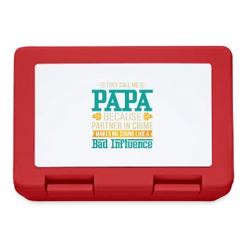 They Call Me Papa Funny Daddy's Day Papa - Lunchbox - red - Front