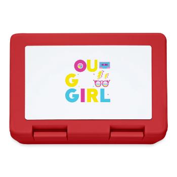 You go girl slogan design - Boîte à goûter - rouge - Devant