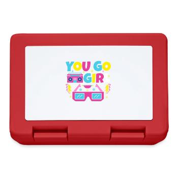 You go girl slogan design - Boîte à goûter - rouge - Devant