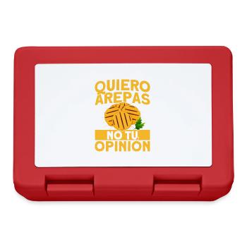 Arepas Essen Liebhaber Kolumbianische Arepa Gesche - Brotdose - Rot - Vorne