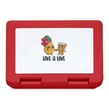 Funny Pineapple Pizza Kawaii Cute Hawaiian Pizza - Lunchbox - red - Front