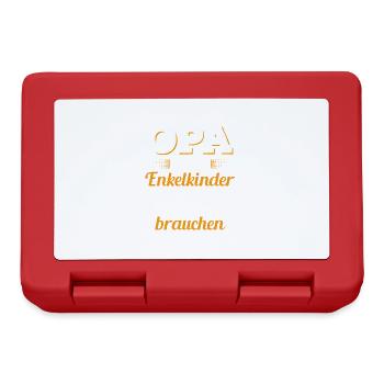 Opa Weil Enkelkinder Echte Helden Brauchen - Brotdose - Rot - Vorne