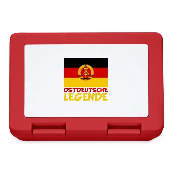 Ostdeutsche Legende DDR Aufgewachsen - Brotdose - Rot - Vorne