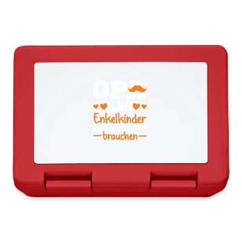 Großvater Opa Weil Enkelkinder Echte Helden - Brotdose - Rot - Vorne