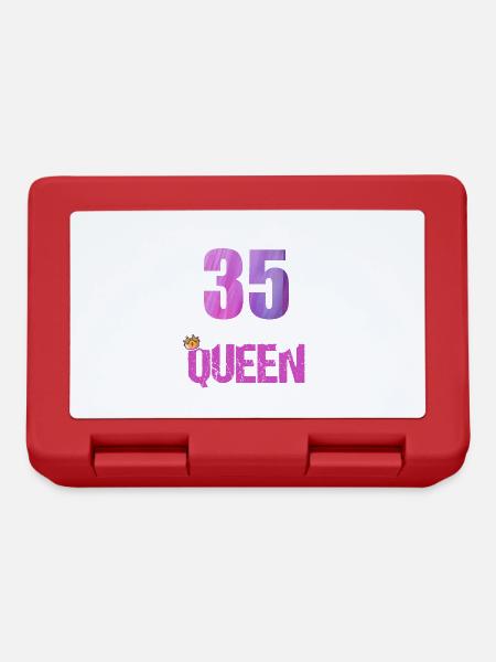 35 Jahre Alt 35 Geburtstag Birthday Queen - Brotdose - Rot
