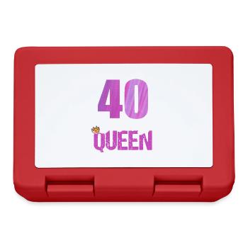40 Jahre Alt 40 Geburtstag Birthday Queen - Brotdose - Rot - Vorne