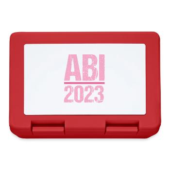 Abitur Gymnasium Damen und Herren Abi 2023 - Brotdose - Rot - Vorne