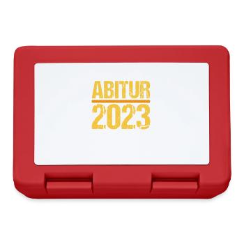 Abitur Gymnasium Damen und Herren Abi 2023 - Brotdose - Rot - Vorne